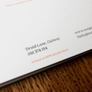A close up of the Ean compliments slip